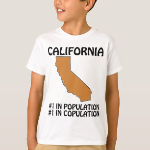T-shirt Californie - #1 en population, #1 en copulation