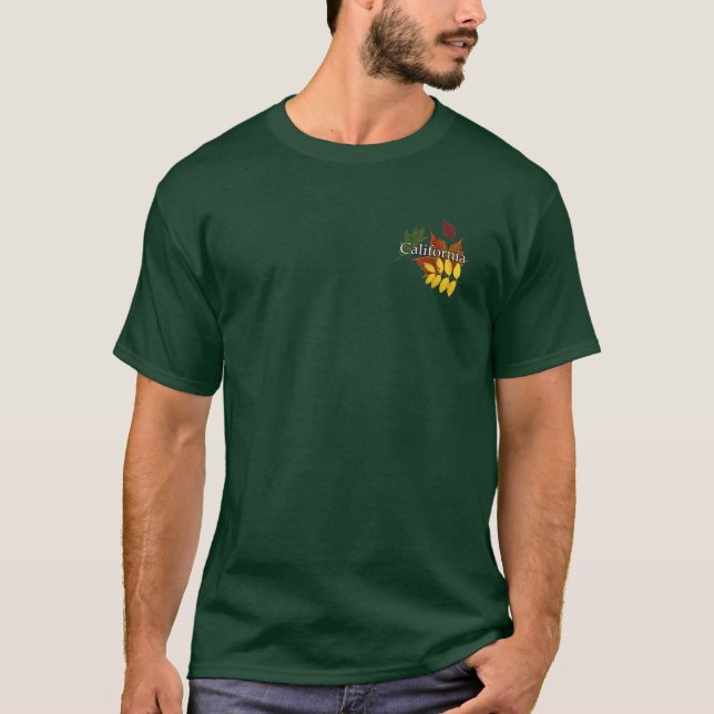 T-SHIRT CALIFORNIE COULEURS CHUTES (Devant)
