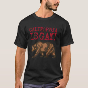 T-shirt Californie est Gay Citation drôle d'ours LGBT Homm