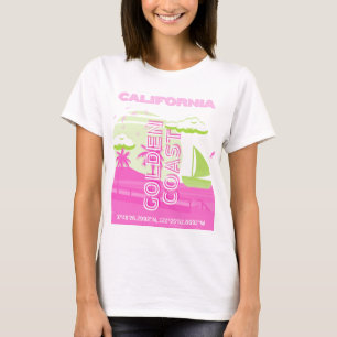 T-shirt Californie, Los Angeles, Travel Art, Preppy, Rose