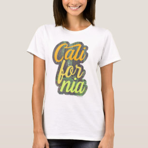 T-shirt Californie Vintage Logo Trees Arrière - plan
