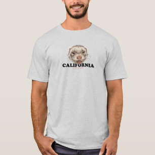T-shirt Californie, vous puez ! avec le mignon Ferret Face