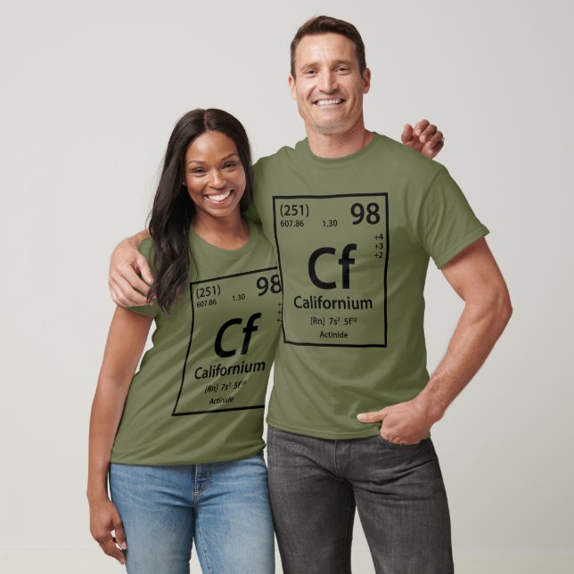 T - Shirt Californium Element (schwarz) (Unisex)