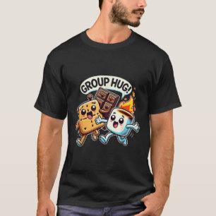 T-shirt Câlins de groupe drôles de guimauve Smores Camping