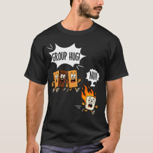 T-shirt Câlins de groupe Funny Smores Camping Feu de camp