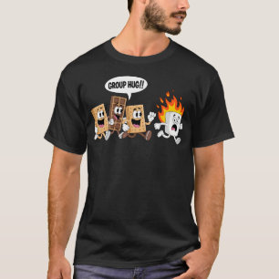 T-shirt Câlins de groupe Guimauve Feu de camp Smores Drôle
