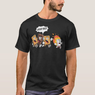 T-shirt Câlins de groupe Marshmallow Feu de camp Smores Dr