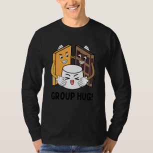 T-shirt Câlins de groupe S'mores Camping Marshmallows Choc