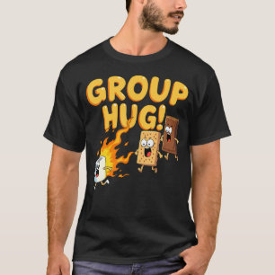 T-shirt Câlins de groupe S'mores Camping Rôtissage