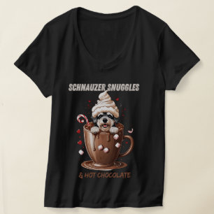 T-shirt Câlins de Schnauzer & Chocolat Chaud