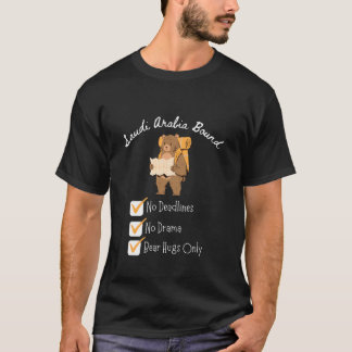 T-shirt Câlins d'ours de vacances en Arabie Saoudite uniqu