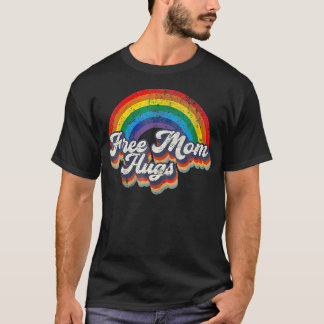 T-shirt Câlins Gratuits De Maman Cœur Arc-En-Ciel Drapeau