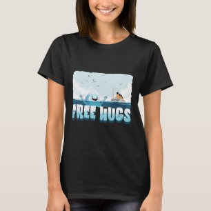 T-shirt Câlins Gratuits Drôle Iceberg Bateau de Croisière 