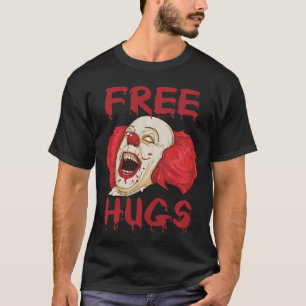 T-shirt Câlins Gratuits Halloween Maléfique Tueur Clown Ef