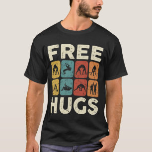 T-shirt Câlins Gratuits Lutte Drôle Rétro Grappler
