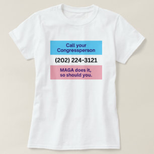 T-shirt Call Congress MAGA fait Trans Ally Drapeau