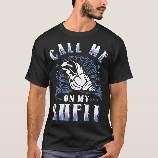 T-shirt Call Me On My Shell Phone Beach (Devant)