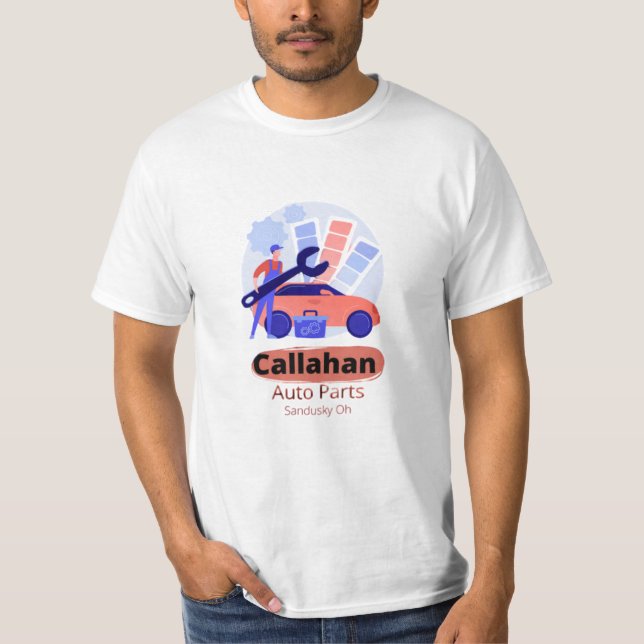 T-shirt Callahan Auto Pièces Sandusky Oh (Devant)