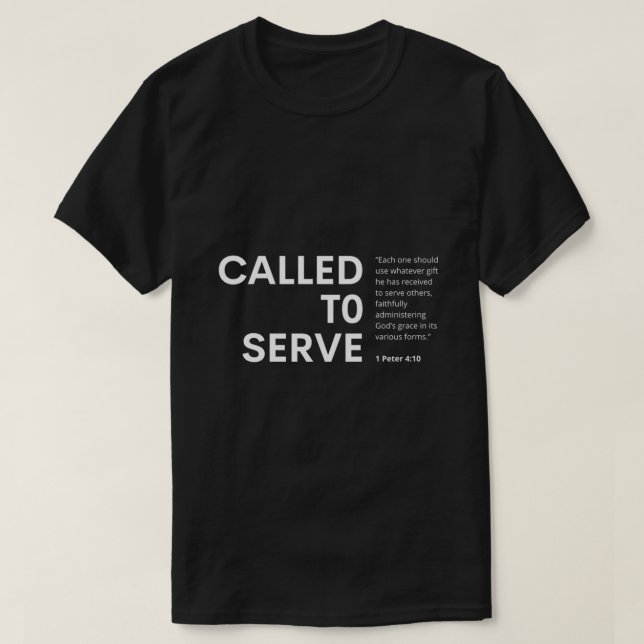 T-shirt Called To Serve  Gospel Christian Missions Long Sl (Design devant)