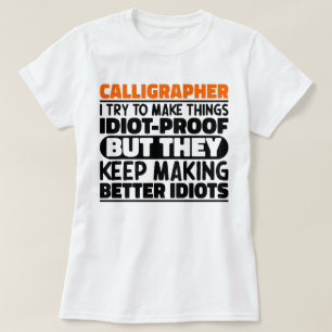 T-shirt Calligraphe J'Essaie De Faire Des Choses Drôle Drô