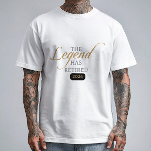 T-shirt Calligraphie Chic Classique La Légende Est Retrait