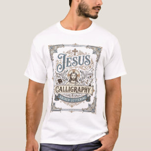 T-shirt Calligraphie de Jésus Lettrage sacré Calligraphie 