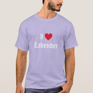 T-shirt Calligraphie I Love Lavender