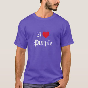T-shirt Calligraphie I Love Purple