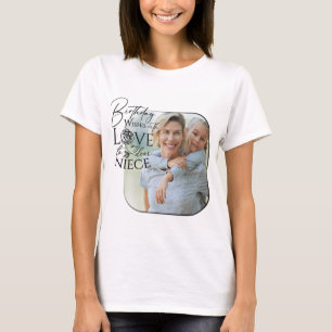 T-shirt Calligraphie Photo personnalisée d'anniversaire po