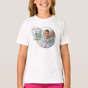 T-shirt Calligraphie Photo personnalisée d'anniversaire po