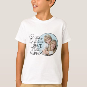 T-shirt Calligraphie Photo personnalisée d'anniversaire po