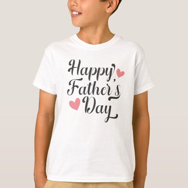 T-shirt Calligraphie simple de Fête des pères heureuse | C (Devant)