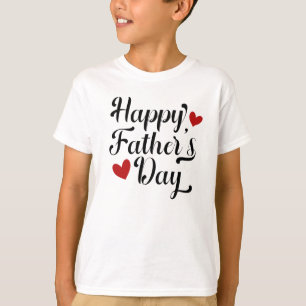 T-shirt Calligraphie simple de Fête des pères heureuse C