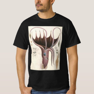 T-shirt Calmar aux Parapluies, Animaux Vintages de la Mari