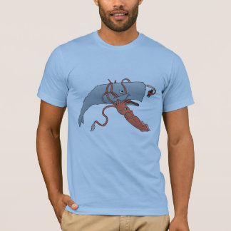 T-shirt Calmar contre baleine