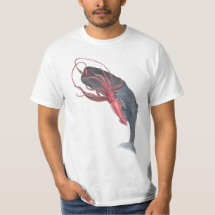 T-shirt Calmar et baleine