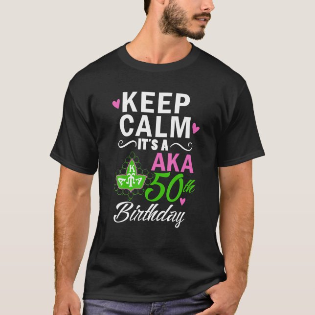 T-shirt Calme C'est un Aka 50e anniversaire (Devant)