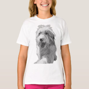 T-shirt Calme en mouvement – Portrait de chien monochrome