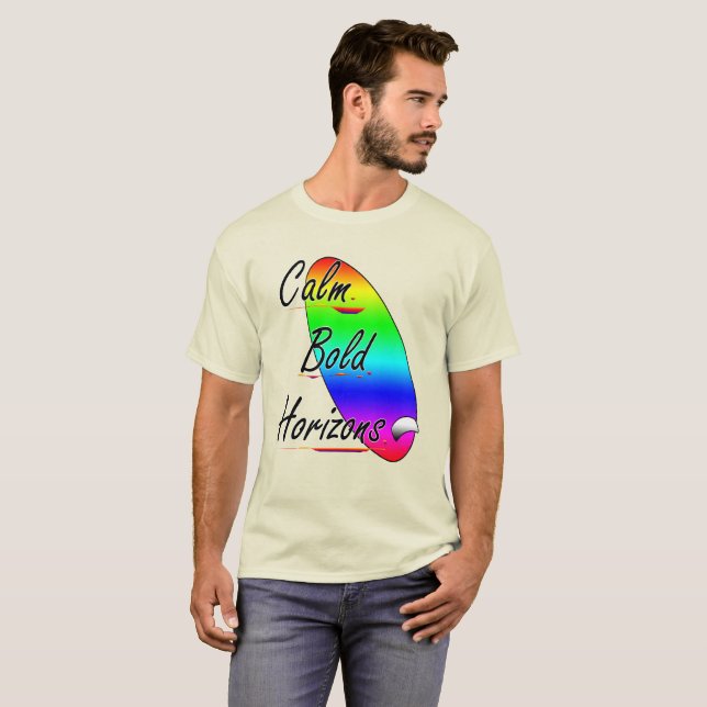 T-shirt Calme et audacieux surf (Devant entier)