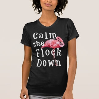 T-shirt Calme La Fille Flamant rose En Flocon |Flamant ros