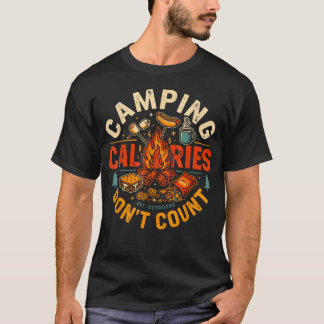 T-shirt Calories de camping ne comptent pas Nature Camping