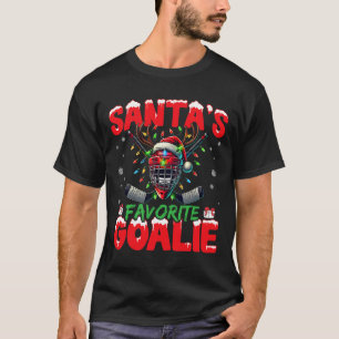 T-shirt Calot de Noël de hockey préféré du Père Noël