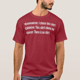 T-shirt Calvinisme vs Arminian vs Athéisme Christian TULIP