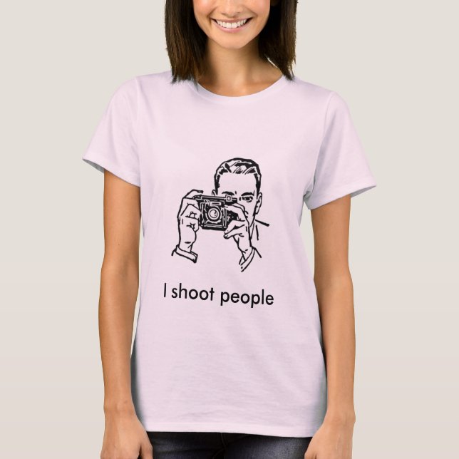 T-shirt cam2, je tire sur les gens (Devant)