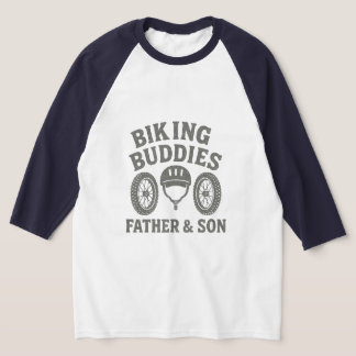 T-shirt Camarades de cyclisme Aventure à vélo père-fils