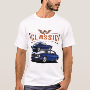 T-shirt Camaro bleu classique