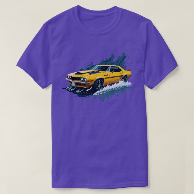 T-shirt Camaro Chevrolet Jaune (Design devant)