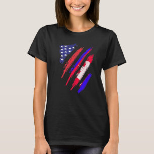 T-shirt Cambodge Drapeau cultivé américain USA Patriot Her