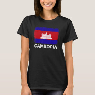 T-shirt Cambodge Drapeau soutien peuple cambodgien Femmes