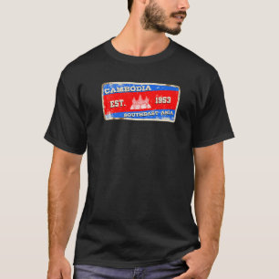 T-shirt Cambodge Khmer Fier Temple du Jour du Drapeau